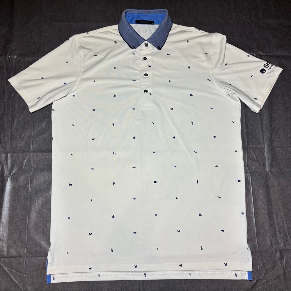 Greyson Spirit of Michigan White Polo Shirt Short Sleeve Men’s Size M